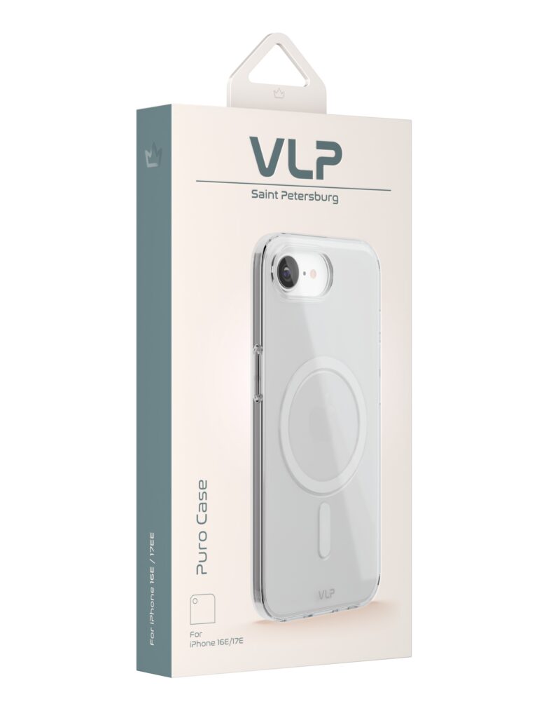 Чехол защитный VLP Puro Case с MagSafe для iPhone 16E/17E, прозрачный