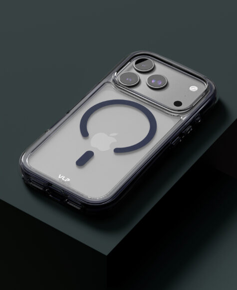 Чехол защитный VLP Bubble Case с MagSafe для iPhone 17 Pro, темно-синий