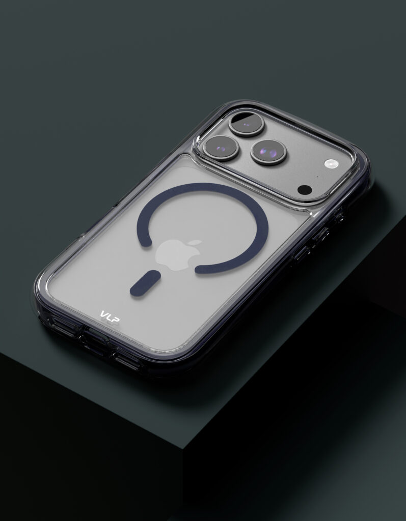 Чехол защитный VLP Bubble Case с MagSafe для iPhone 17 Pro, темно-синий
