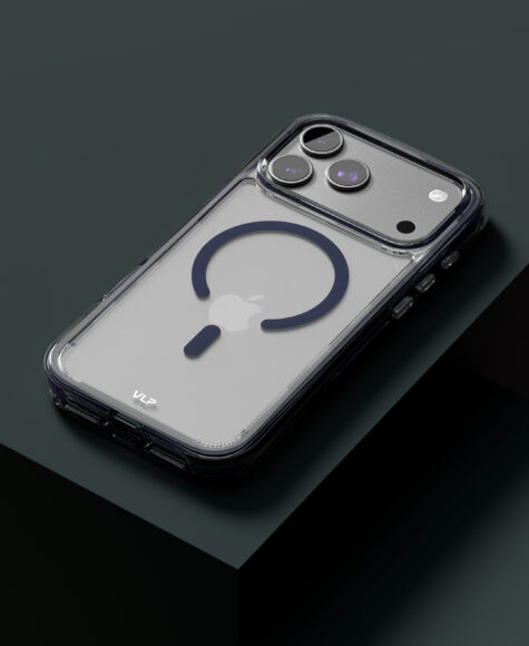 Чехол защитный VLP Bubble Case с MagSafe для iPhone 17 ProMax, темно-синий