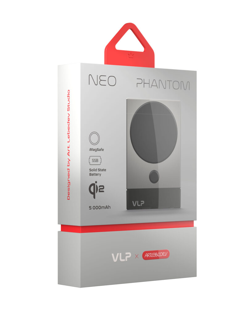 Аккумулятор внешний VLP NEO Phantom MagSafe, Qi2.2, 5000 mAh, 3A, USB-C