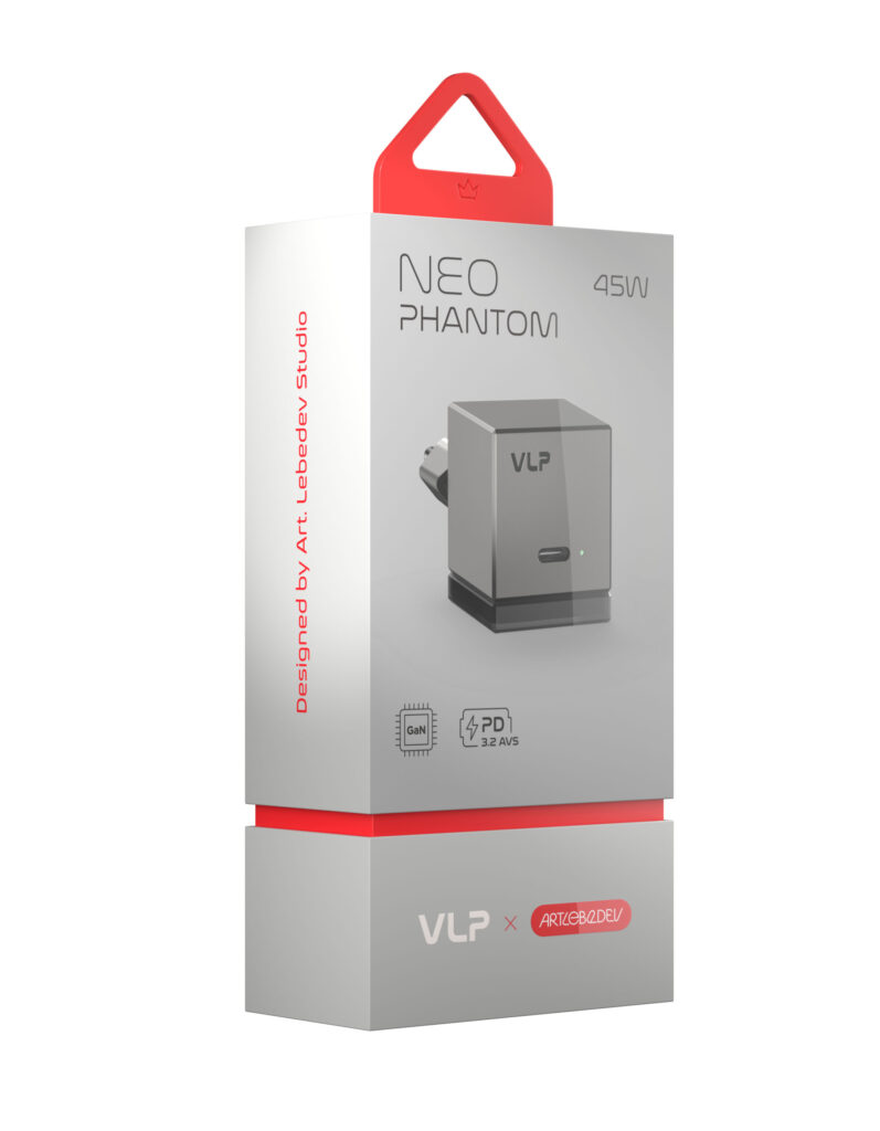 Сетевое зарядное устройство VLP NEO Phantom 45Вт USB-С, PD 3.2 AVS, QC