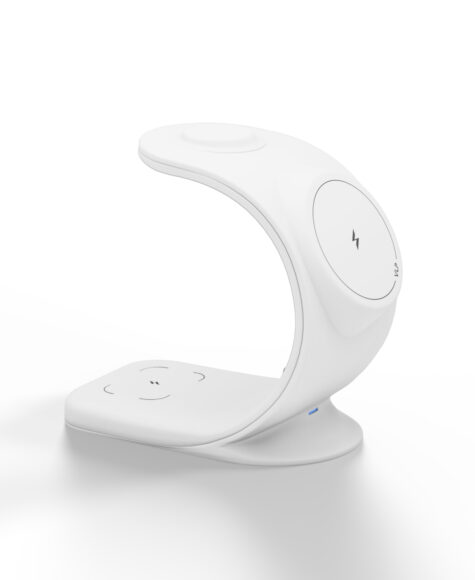 Беспроводное зарядное устройство VLP Powerstand 3in1 Qi2 для Apple Watch, белое
