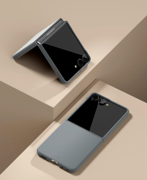 Чехол защитный VLP Flex Case с MagSafe для Samsung Galaxy Z Flip 8, графитовый