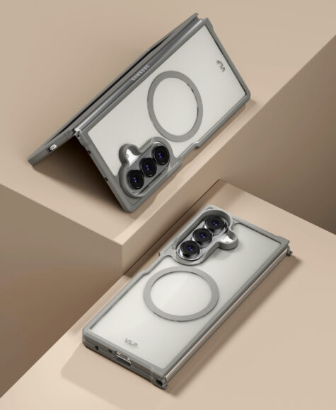 Чехол защитный VLP Moon Case с MagSafe для Samsung Galaxy Z Fold 8 Ultra, графитовый