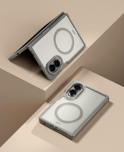 Чехол защитный VLP Moon Case с MagSafe для Samsung Galaxy Z Fold 8, графитовый