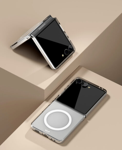 Чехол защитный VLP Puro Case с MagSafe для Samsung Galaxy Z Flip 8, прозрачный