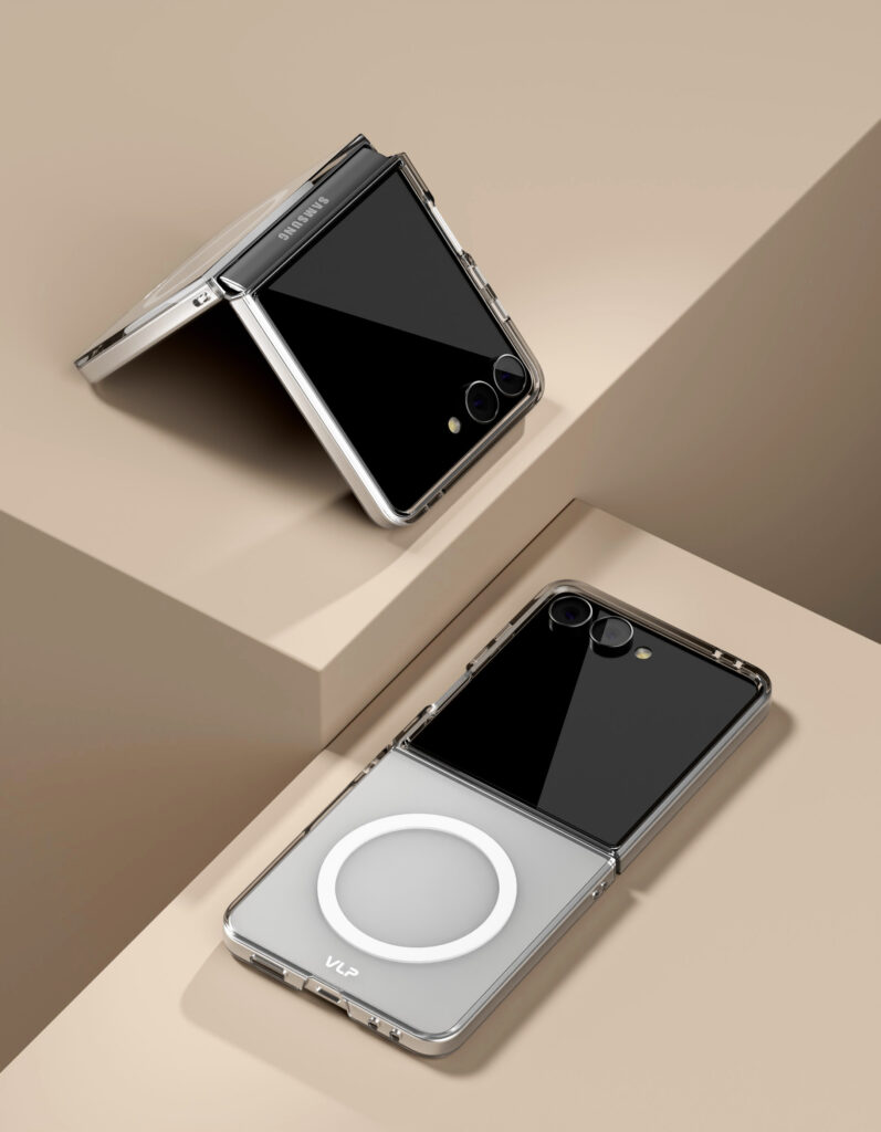 Чехол защитный VLP Puro Case с MagSafe для Samsung Z Flip 8, прозрачный