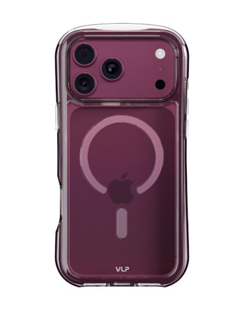 Чехол защитный VLP Bubble Case с MagSafe для iPhone 18 Pro Max, темно-вишневый