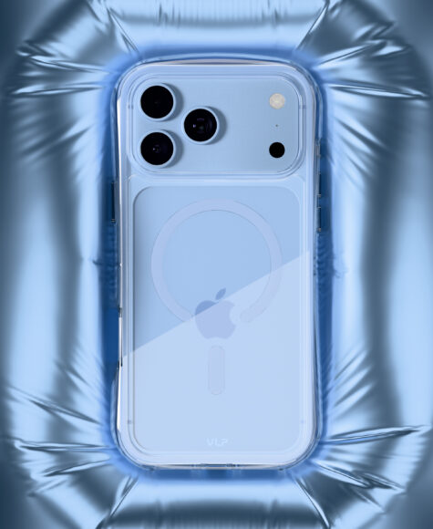Чехол защитный VLP Bubble Case с MagSafe для iPhone 18 Pro Max, голубой