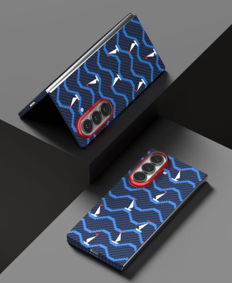 Чехол защитный VLP Kevlar Case с MagSafe для Samsung Galaxy Z Fold 8 Ultra, принт корабли
